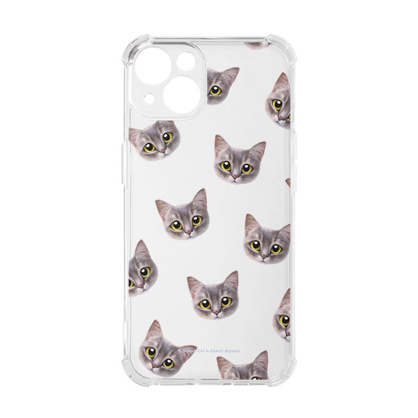 Leo the Abyssinian Blue Cat Face Patterns Shockproof Jelly/Gelhard Case