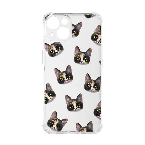 Mayo the Tricolor cat Face Patterns Shockproof Jelly/Gelhard Case