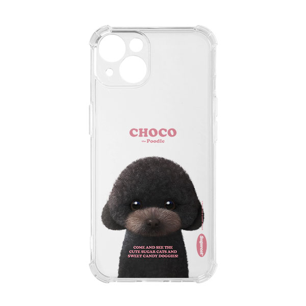 Choco the Black Poodle Retro Shockproof Jelly/Gelhard Case
