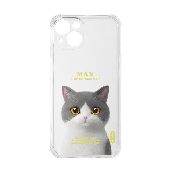 Max the British Shorthair Retro Shockproof Jelly/Gelhard Case