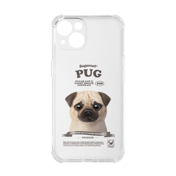 Puggie the Pug Dog New Retro Shockproof Jelly/Gelhard Case