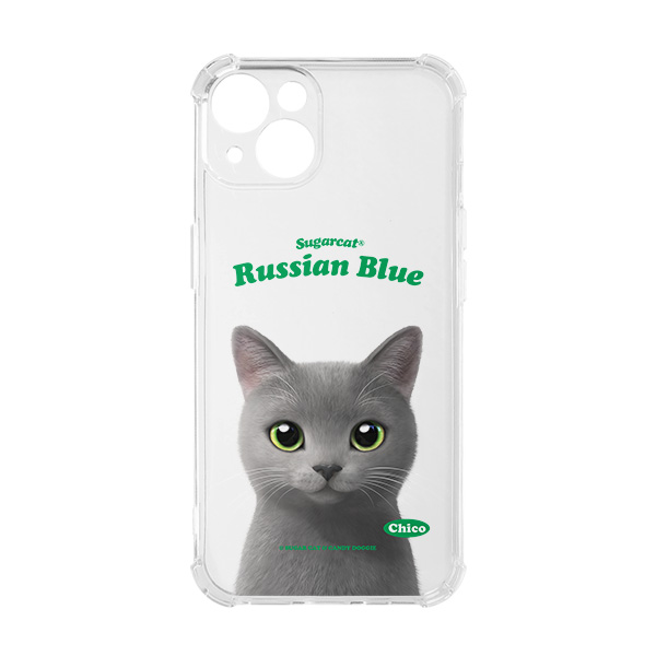 Chico the Russian Blue Type Shockproof Jelly/Gelhard Case
