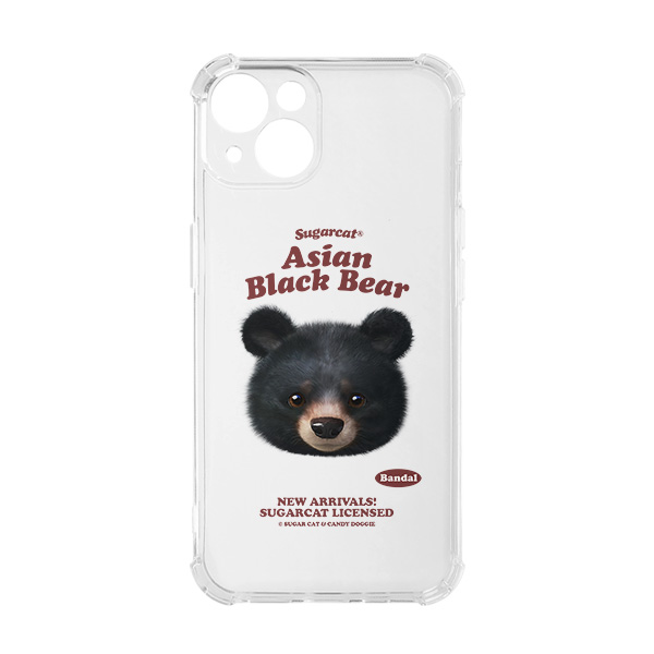 Bandal the Aisan Black Bear TypeFace Shockproof Jelly/Gelhard Case