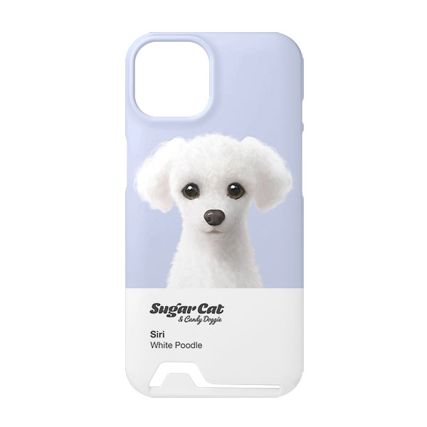 Siri the White Poodle Colorchip Under Card Hard Case