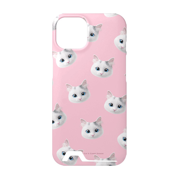 Coco the Ragdoll Face Patterns Under Card Hard Case