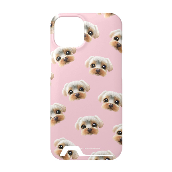 Sarang the Yorkshire Terrier Face Patterns Under Card Hard Case