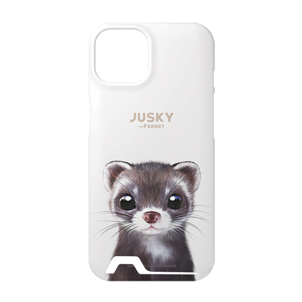 Jusky the Ferret Under Card Hard Case
