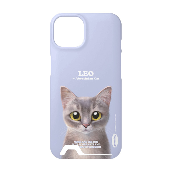 Leo the Abyssinian Blue Cat Retro Under Card Hard Case