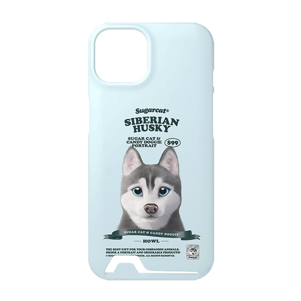 Howl the Siberian Husky New Retro Under Card Hard Case