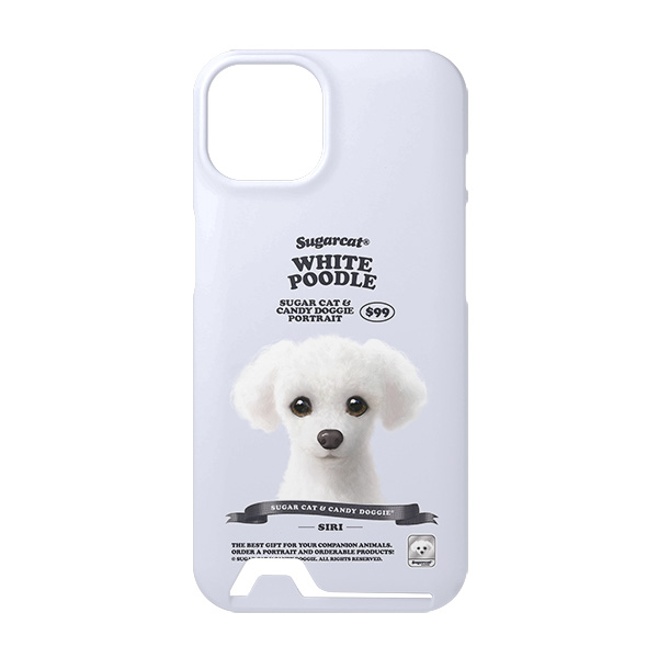 Siri the White Poodle New Retro Under Card Hard Case