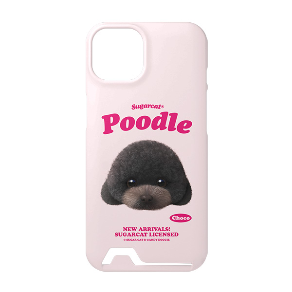 Choco the Black Poodle TypeFace Under Card Hard Case