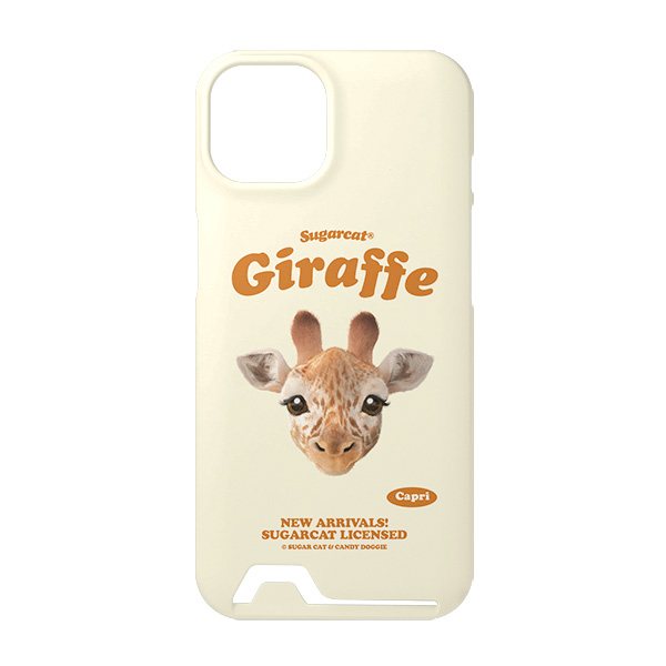 Capri the Giraffe TypeFace Under Card Hard Case