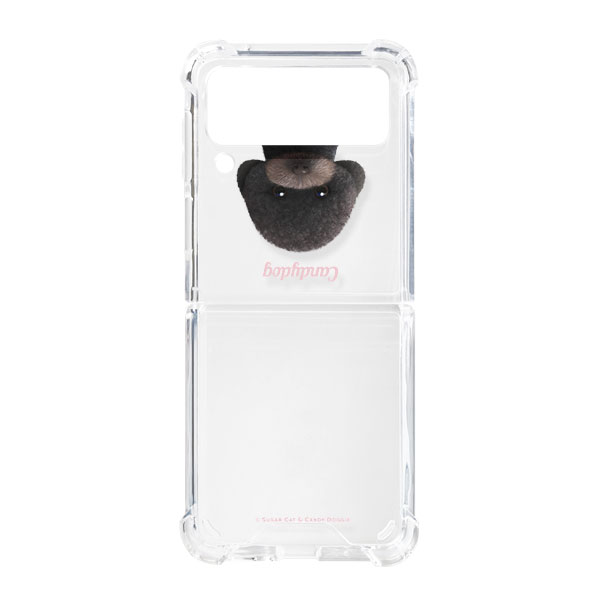 Choco the Black Poodle Simple Shockproof Gelhard Case for ZFLIP series