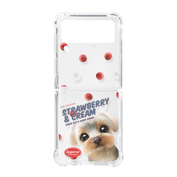 Sarang the Yorkshire Terrier’s Strawberry &amp; Cream New Patterns Shockproof Gelhard Case for ZFLIP series