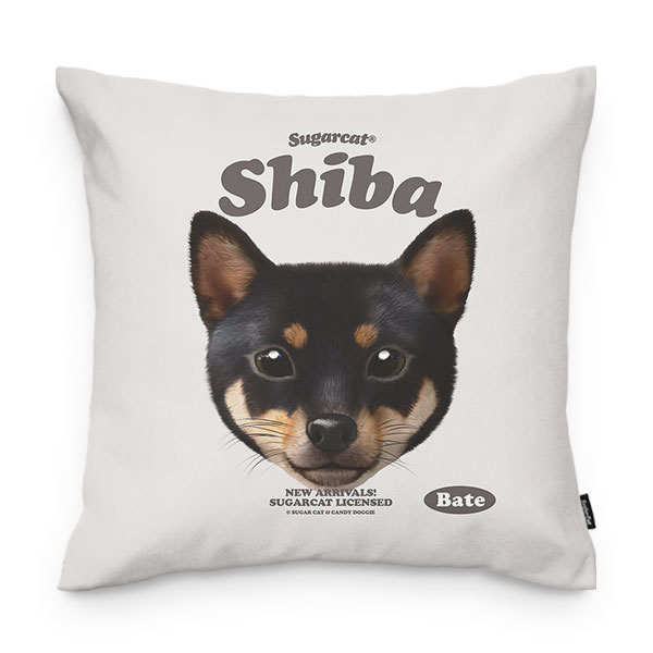Bate the Shiba TypeFace Throw Pillow