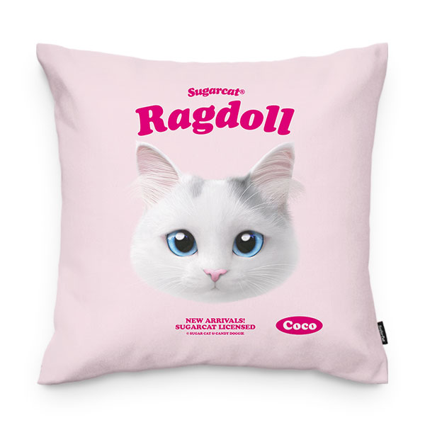 Coco the Ragdoll TypeFace Throw Pillow