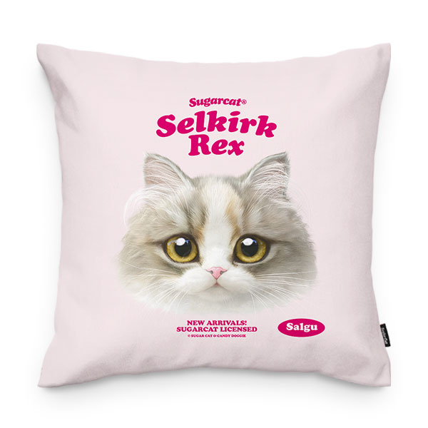 Salgu the Selkirk Rex TypeFace Throw Pillow