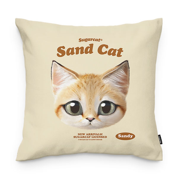 Sandy the Sand cat TypeFace Throw Pillow