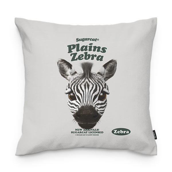 Zebra the Plains Zebra TypeFace Throw Pillow