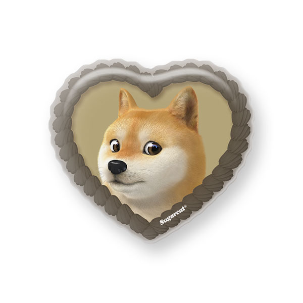 Doge the Shiba Inu (GOLD ver.) MyHeart Shape Epoxy Tok