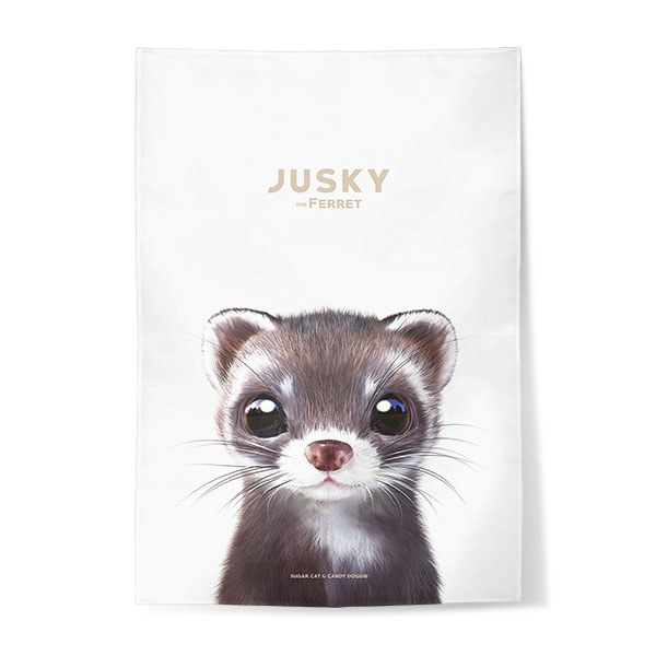 Jusky the Ferret Fabric Poster