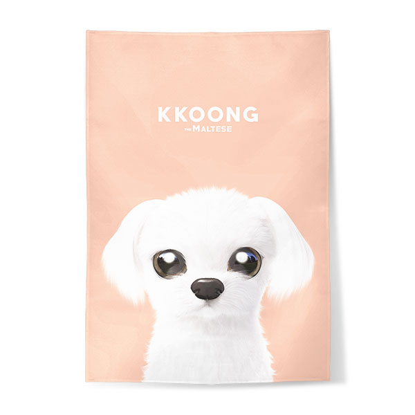 Kkoong the Maltese Fabric Poster