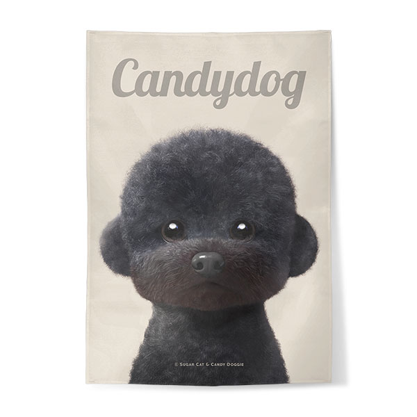 Cola the Medium Poodle Magazine Fabric Poster