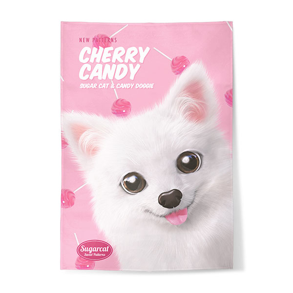 Dubu the Spitz’s Cherry Candy New Patterns Fabric Poster