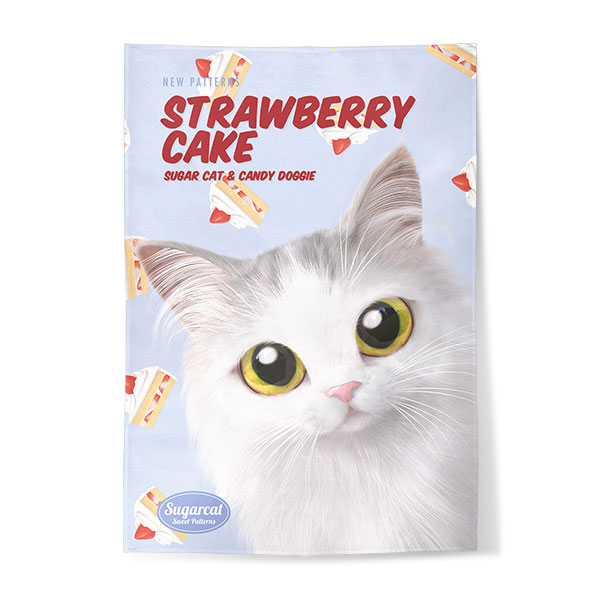 Rangi the Norwegian forest’s Strawberry Cake New Patterns Fabric Poster
