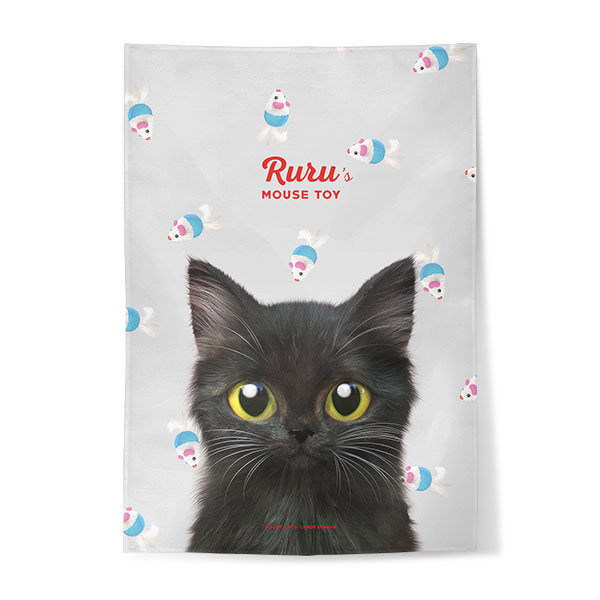 Ruru the Kitten’s Mouse Toy Fabric Poster