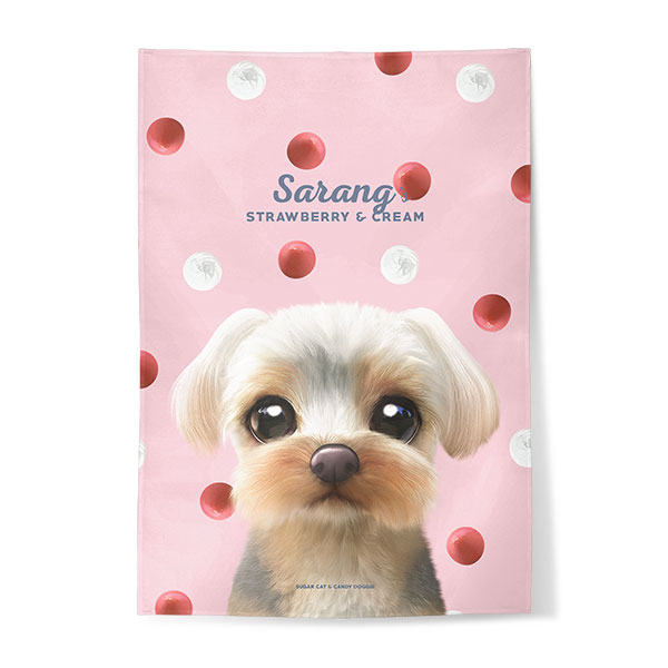 Sarang the Yorkshire Terrier’s Strawberry &amp; Cream Fabric Poster