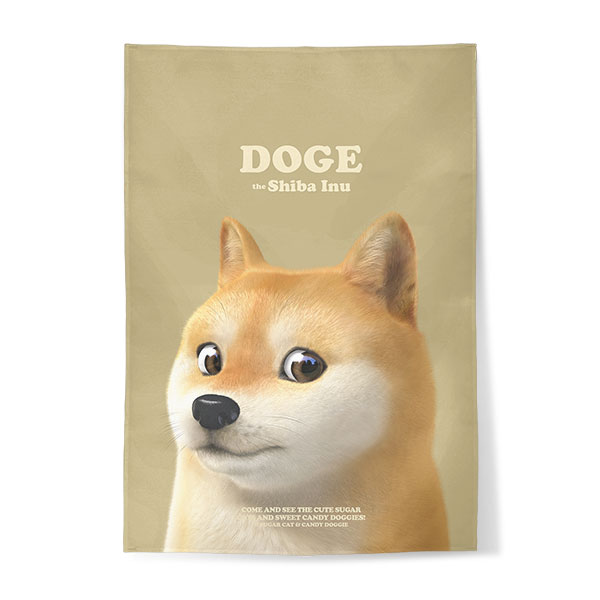Doge the Shiba Inu (GOLD ver.) Retro Fabric Poster