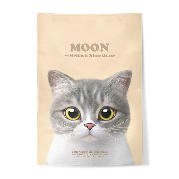 Moon the British Cat Retro Fabric Poster