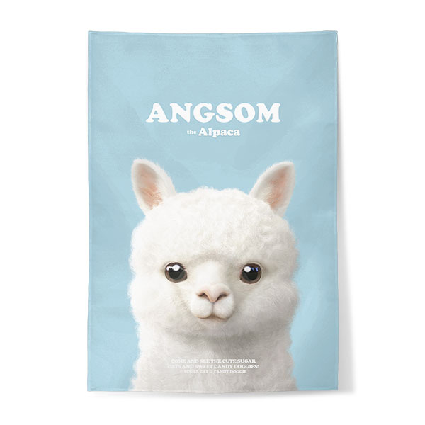 Angsom the Alpaca Retro Fabric Poster