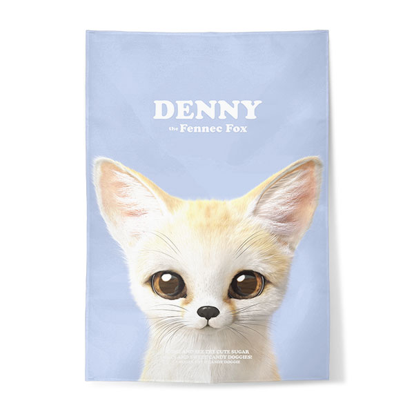 Denny the Fennec fox Retro Fabric Poster