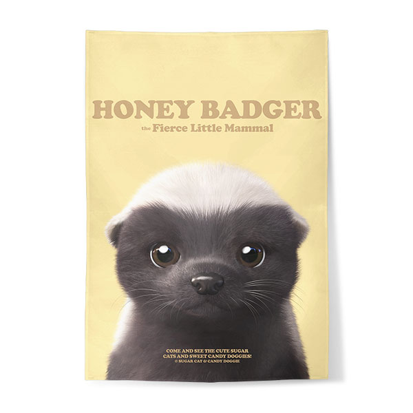 Honey Badger Retro Fabric Poster