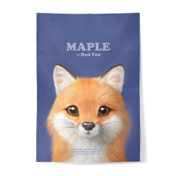Maple the Red Fox Retro Fabric Poster