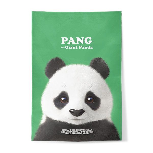 Pang the Giant Panda Retro Fabric Poster
