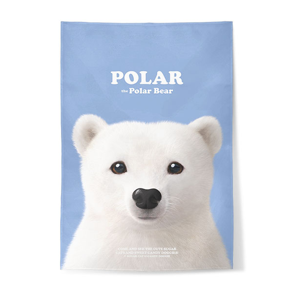 Polar the Polar Bear Retro Fabric Poster
