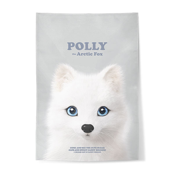 Polly the Arctic Fox Retro Fabric Poster
