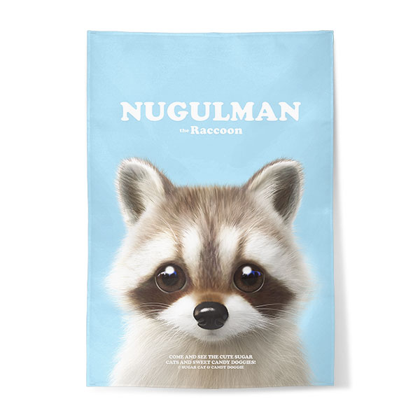 Nugulman the Raccoon Retro Fabric Poster