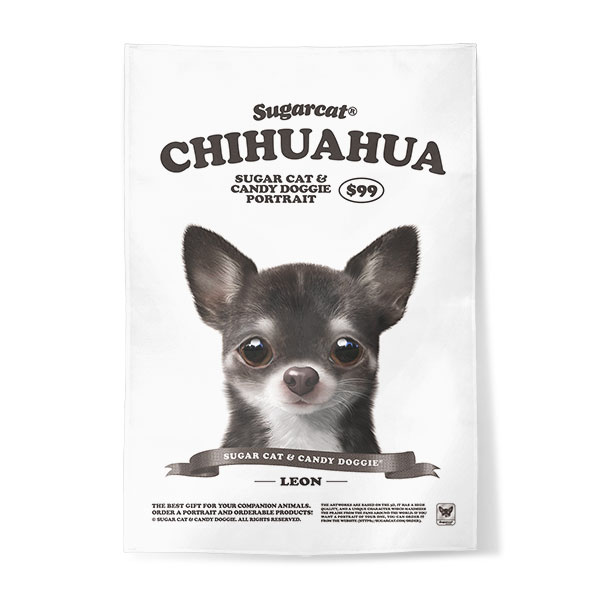 Leon the Chihuahua New Retro Fabric Poster