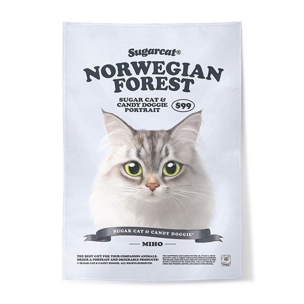 Miho the Norwegian Forest New Retro Fabric Poster