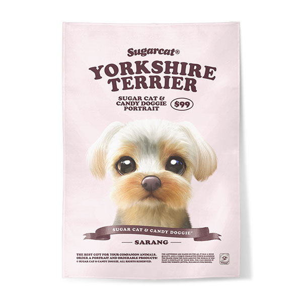 Sarang the Yorkshire Terrier New Retro Fabric Poster