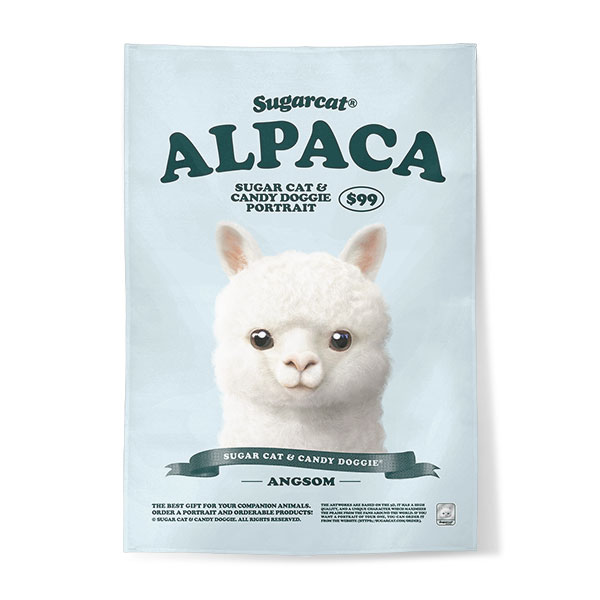 Angsom the Alpaca New Retro Fabric Poster