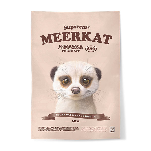 Mia the Meerkat New Retro Fabric Poster