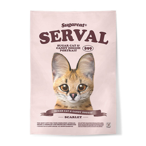 Scarlet the Serval New Retro Fabric Poster