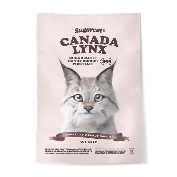 Wendy the Canada Lynx New Retro Fabric Poster