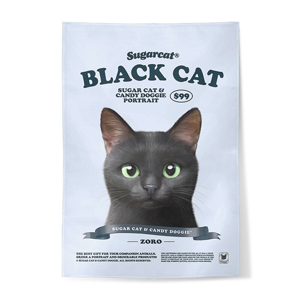 Zoro the Black Cat New Retro Fabric Poster
