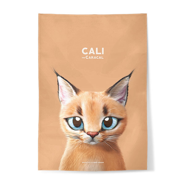Cali the Caracal Fabric Poster